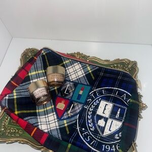 Estee Lauder Tartan Bag with Skincare Duo